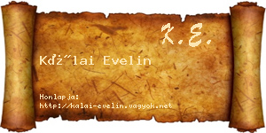 Kálai Evelin névjegykártya