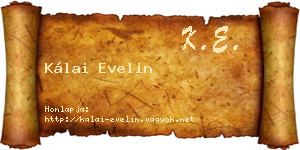 Kálai Evelin névjegykártya