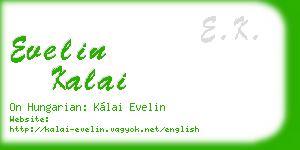 evelin kalai business card